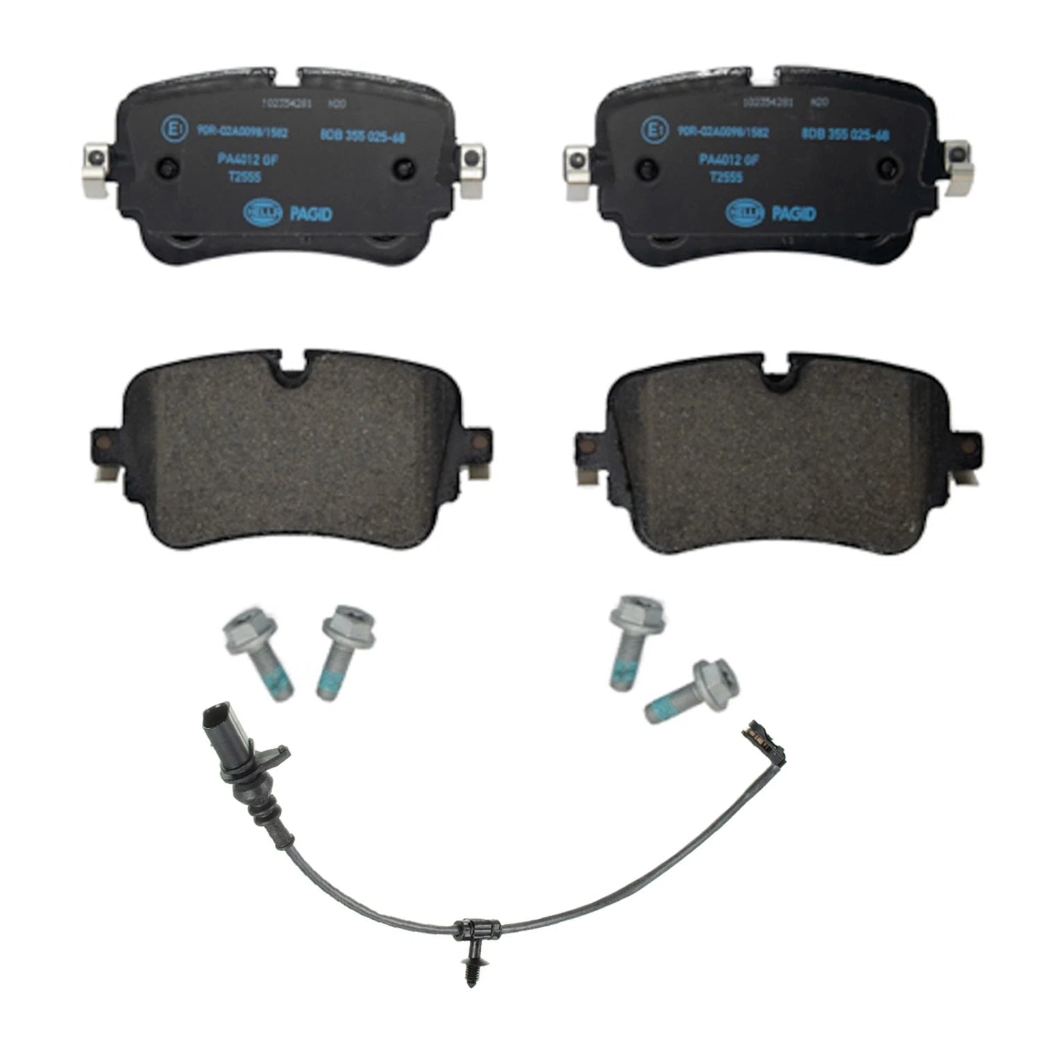 Hella Rear Low-Met Disc Brake Pad Set w/Sensor for Audi Q8 SQ7 SQ8 (2019–2020)
