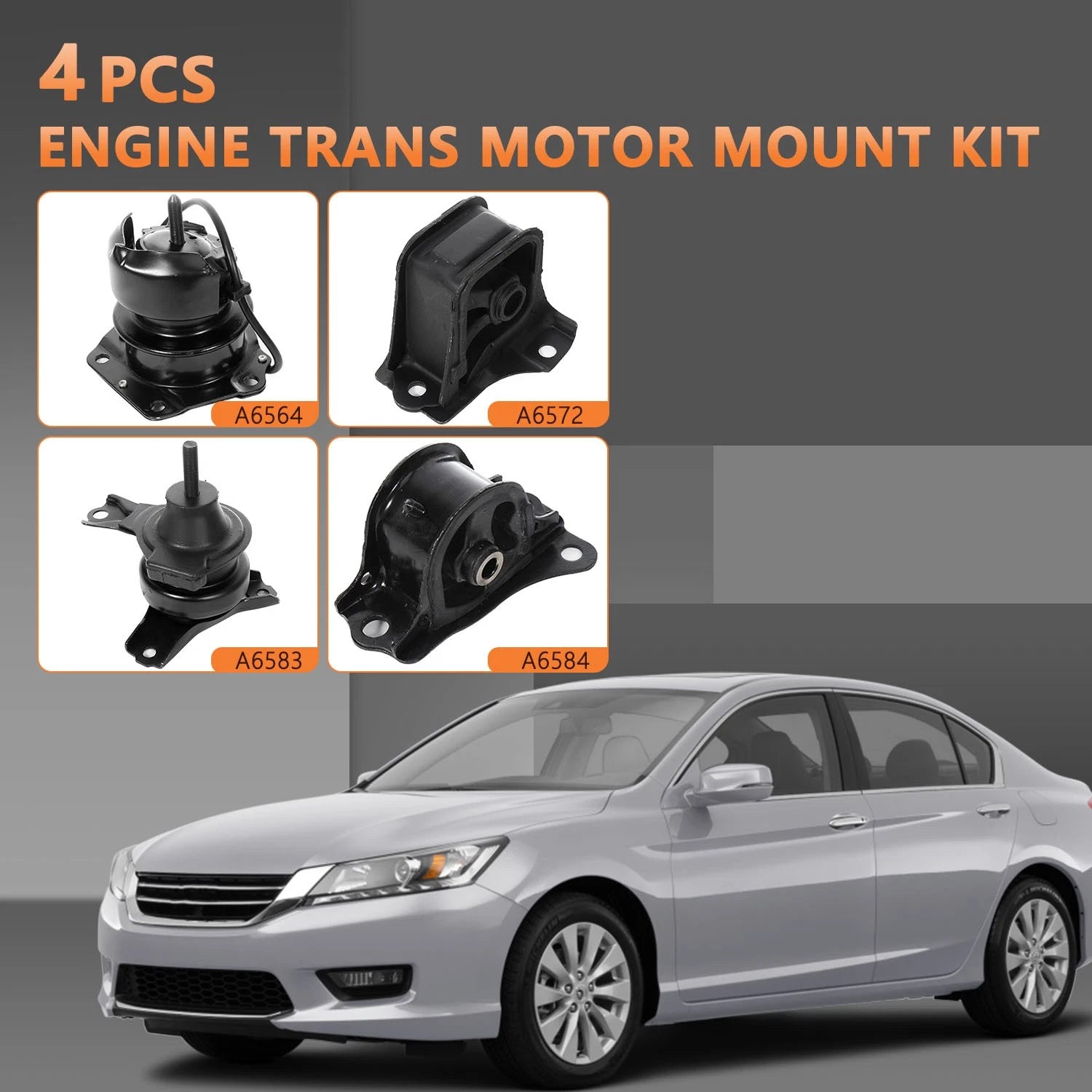 Engine & Trans Mount Set of 4 for Honda Accord DX 2000–2002 2.3L Auto