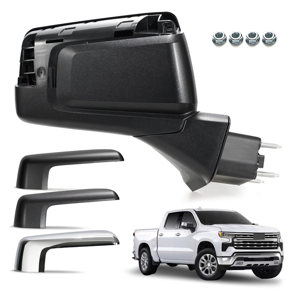 Side Mirror for Chevy Silverado 1500 (2019–2024) W/Heated, Temp Sensor, 7 Pin