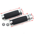 Chrome CNC Cut 1" Skull Handlebar Grip for Harley Touring/Sportster/Dyna/CVO