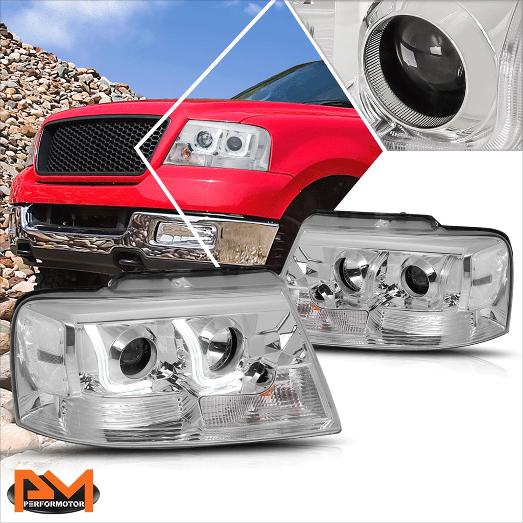 Dual LED DRL Projector Headlight for Ford F150/Mark LT (2004–2008)