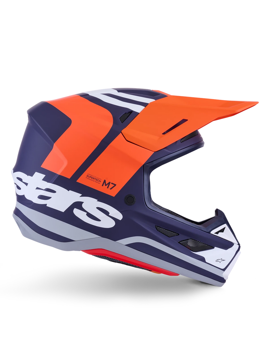 Alpinestars SM7 Core Helmet for Offroad (Small, Orange/Blue Matte)
