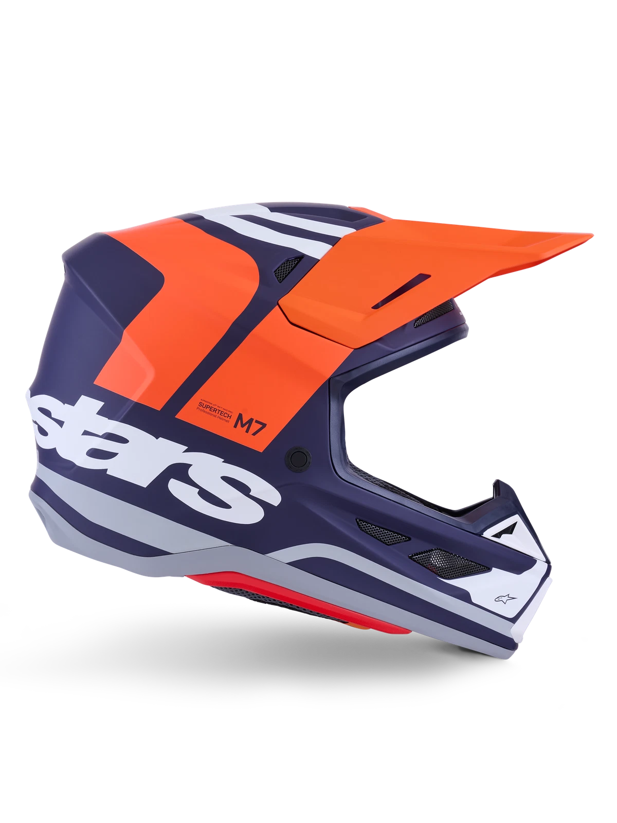 Alpinestars SM7 Core Helmet for Offroad (Small, Orange/Blue Matte)