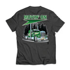 Graphic Trucker T-Shirt & Hoodie for Big Rig Trucks (Movin On)