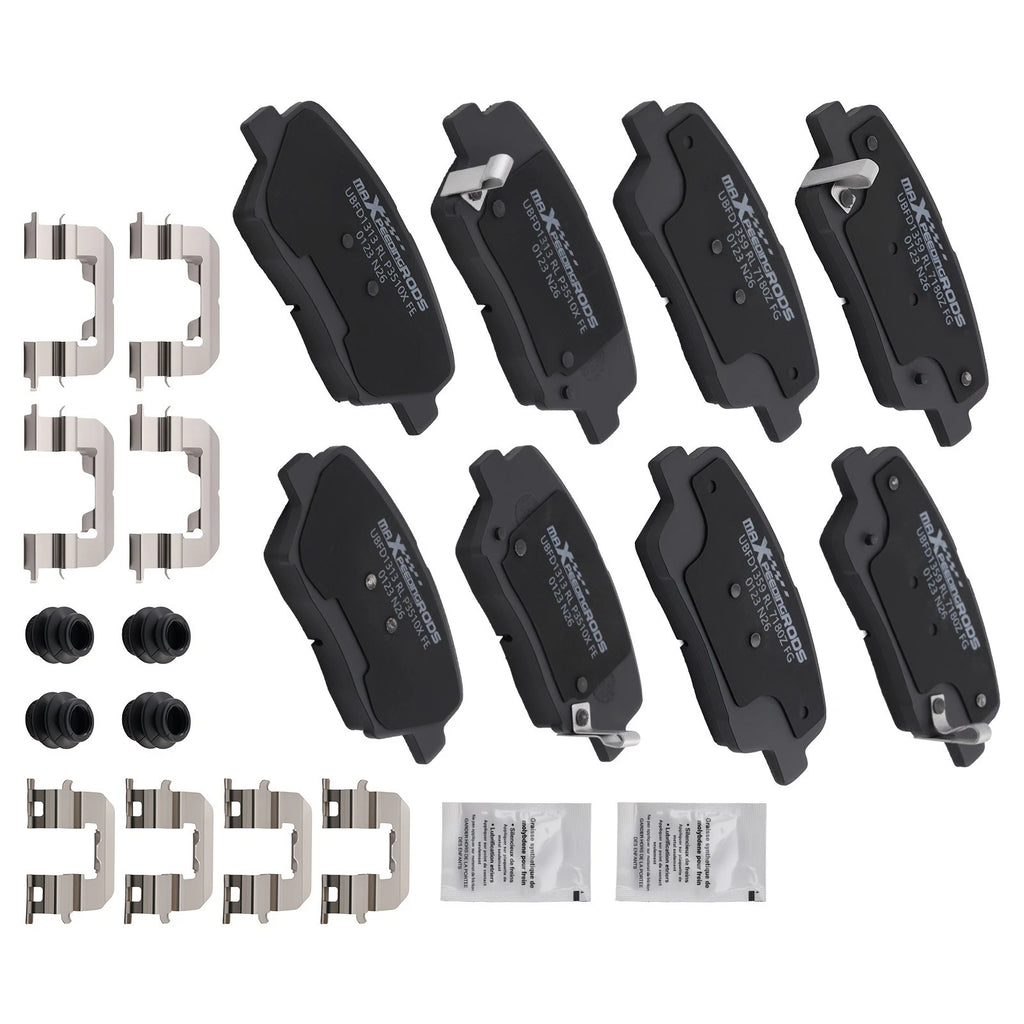 Set of 4 Front Rear Brake Pads for Hyundai Santa Fe (2010–2012) D1432 D1284