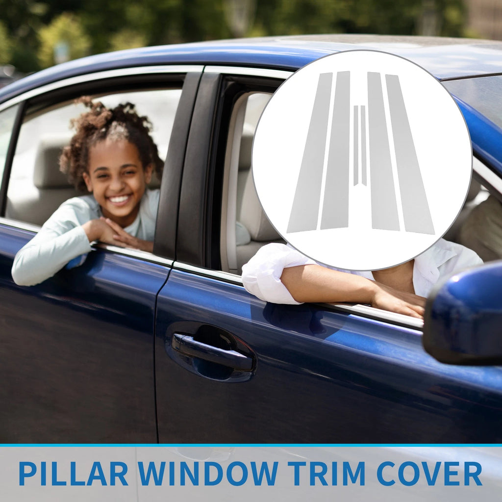 Set of 6 Door Pillar Window Trim for Toyota Camry (2002–2006) Chrome