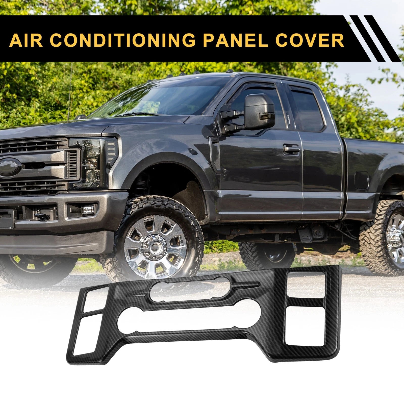 A/C Air Conditioning Panel Cover Trim for Ford F-150 (2021–2024) Black Set