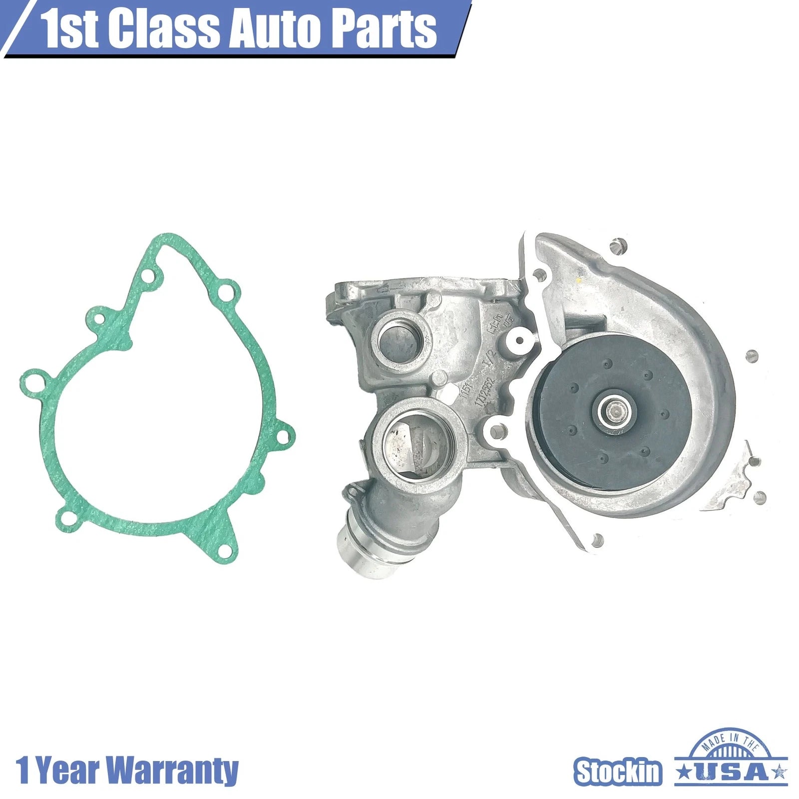 Engine Water Pump with Gasket for BMW 540i 740i 740iL (1999-2003)