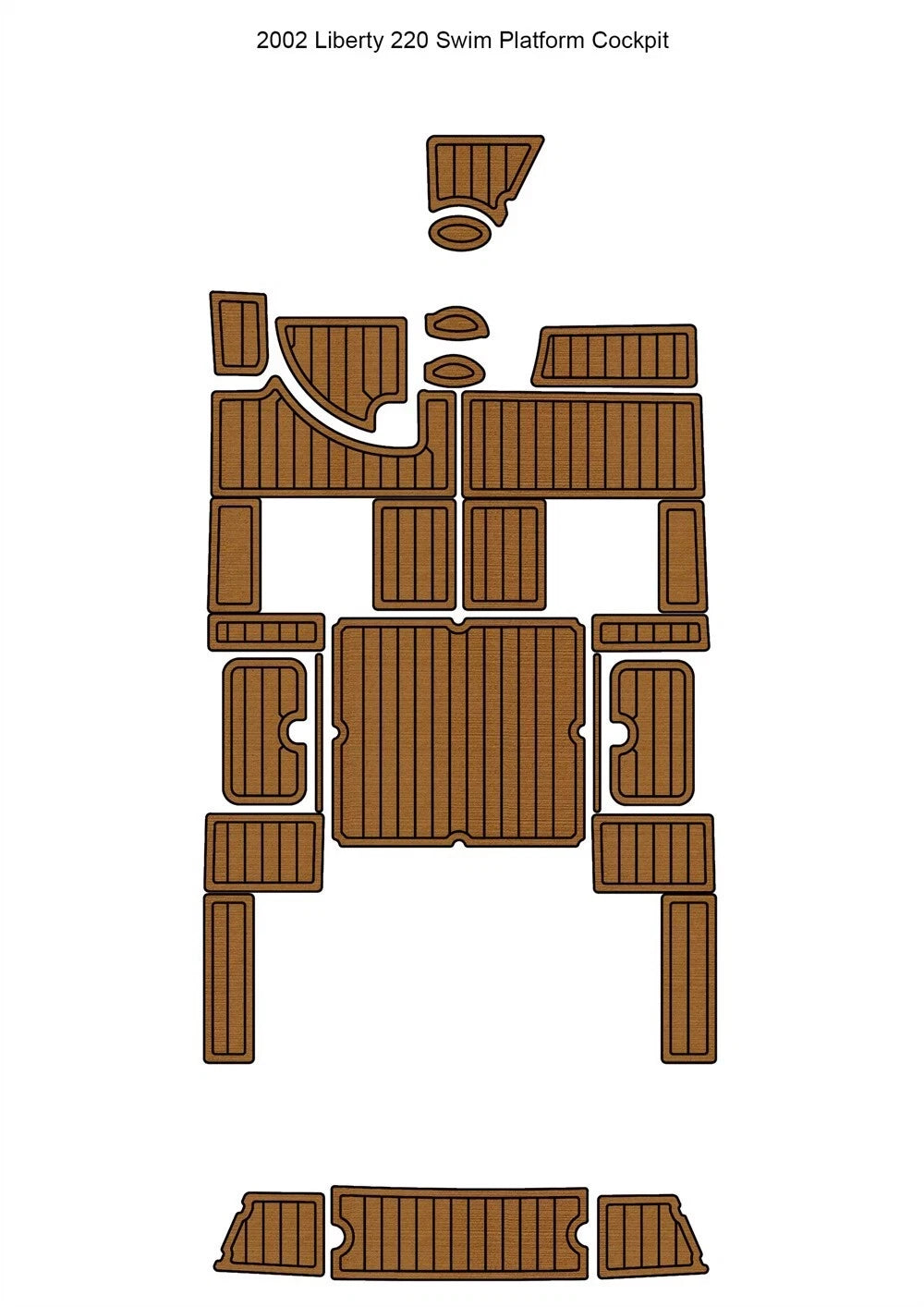 EVA Foam Teak Deck Pad for Liberty 220 Swim Platform (2002)