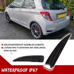 2X Smoked Lens Rear Bumper Reflector Lights for Toyota Yaris (2012–2014)