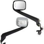 Set of 2 Chrome Hood Mirror Turn Signal Lights for Cascadia (2018-On)