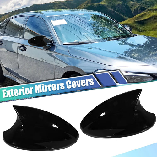 1 Pair Door Wing Rearview Mirror Cover Cap Black for BMW 330xi (2005–2006)