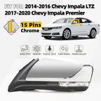 Left Side Mirror with Turn Signal & Blind Spot for Chevy Impala (2014–2020)