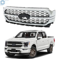 Grill Grille for Ford F-150 (2021–2023) Silver Chrome