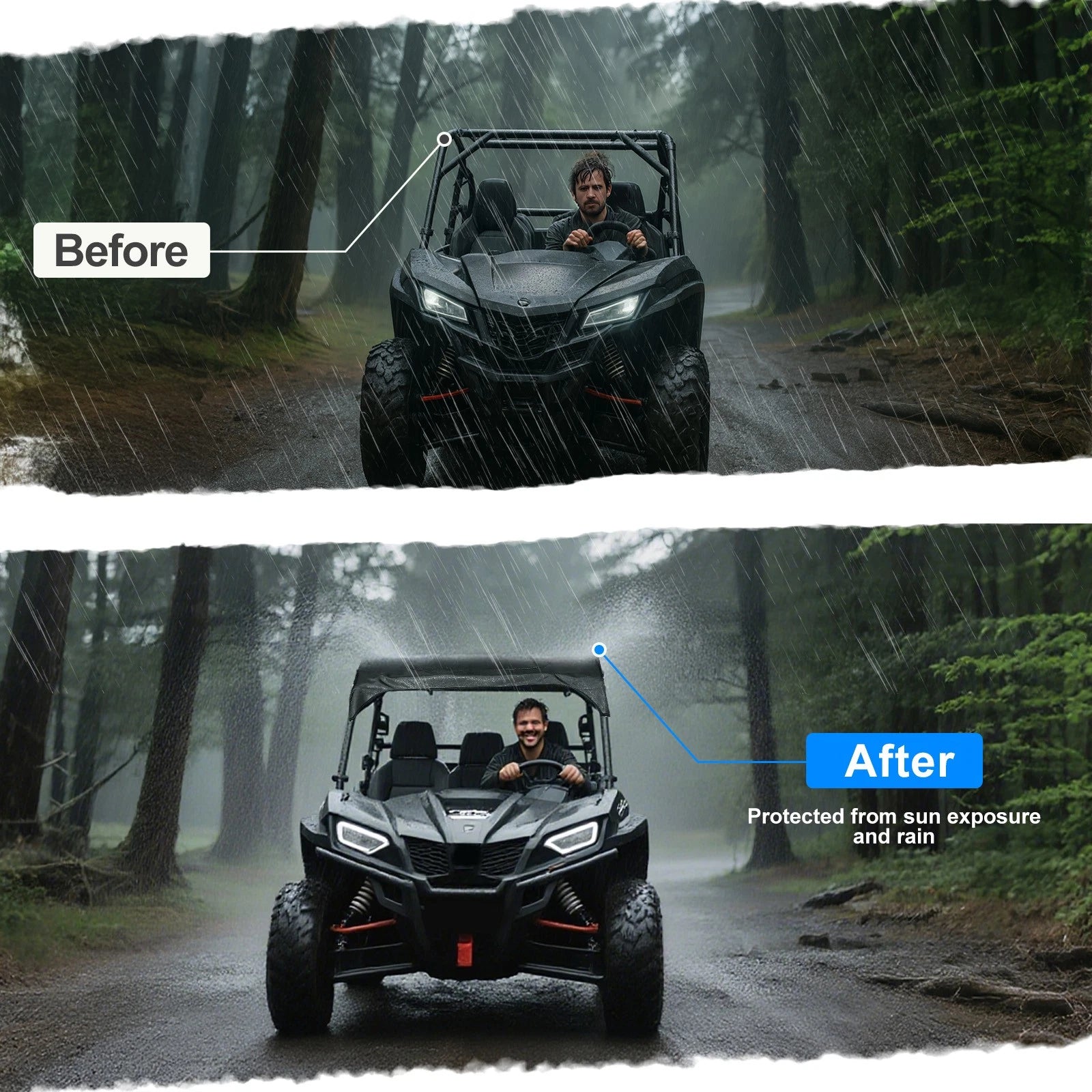 Soft Roof Top with Window for CF-Moto ZForce 950 HO Sport/EX (2020–2023)