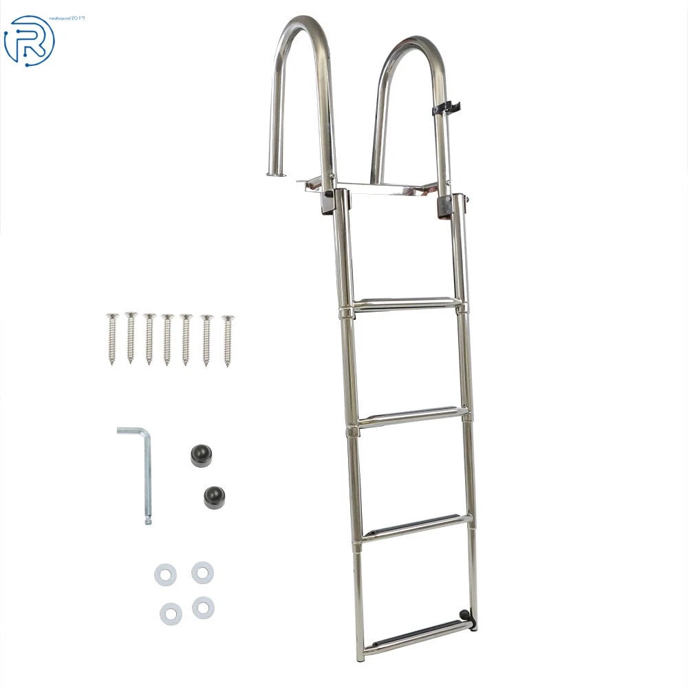 4 Step Stainless Steel Telescoping Boat Ladder