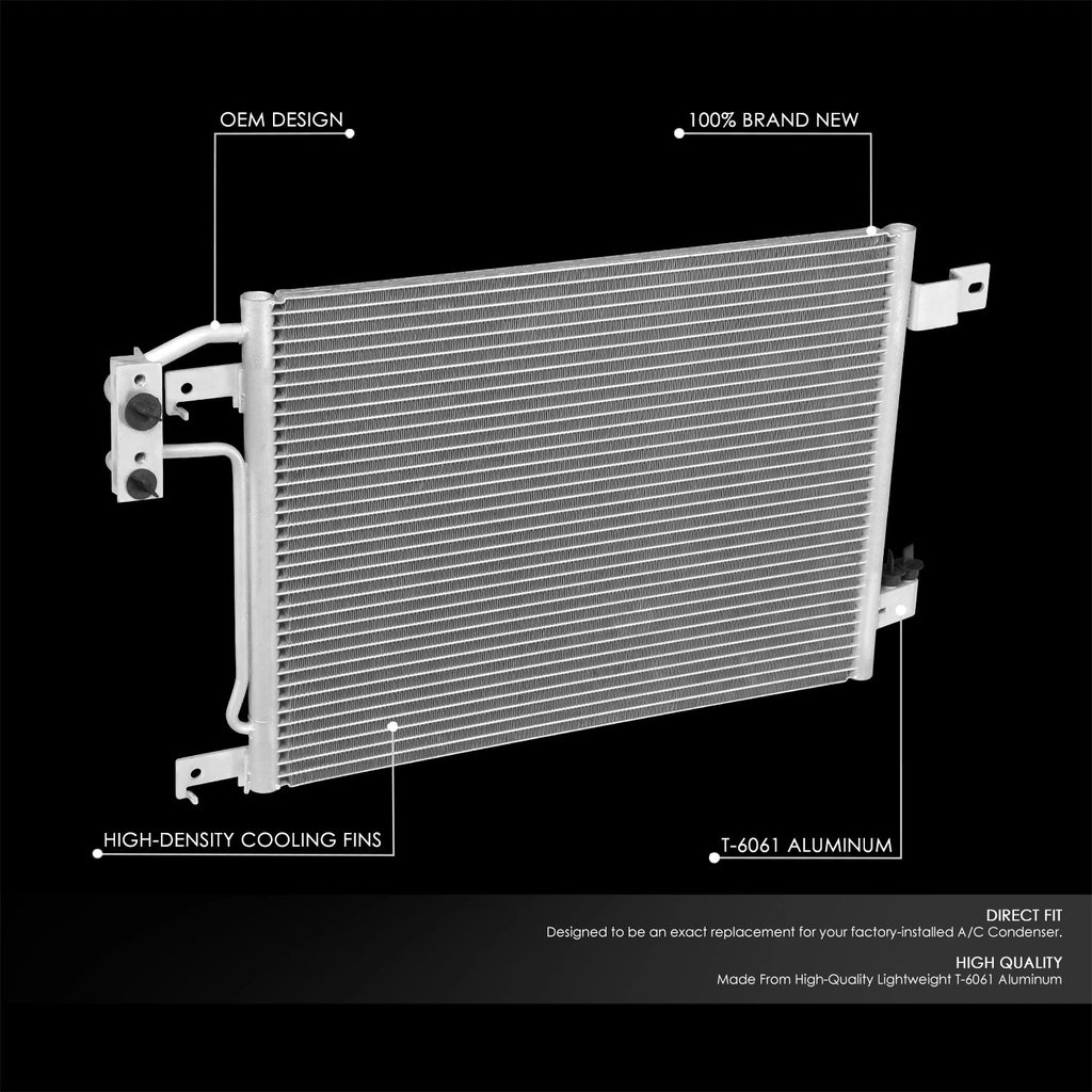 A/C Condenser for Jeep Wrangler (2007–2011) Aluminum Manual Transmission
