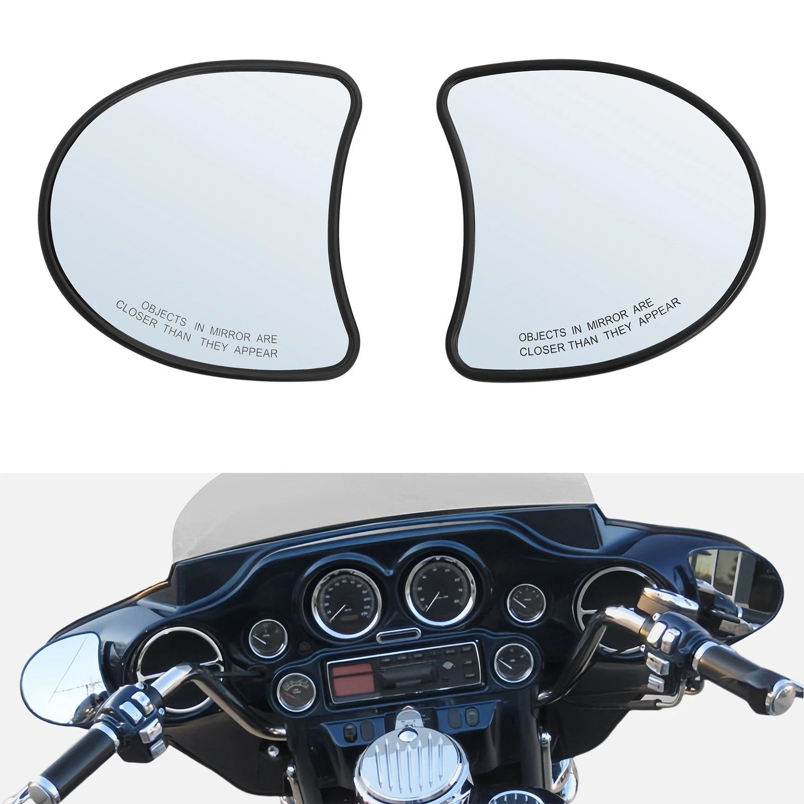 10mm Fairing Mount Rear View Mirrors for Harley Electra Street Glide (1996–2013)