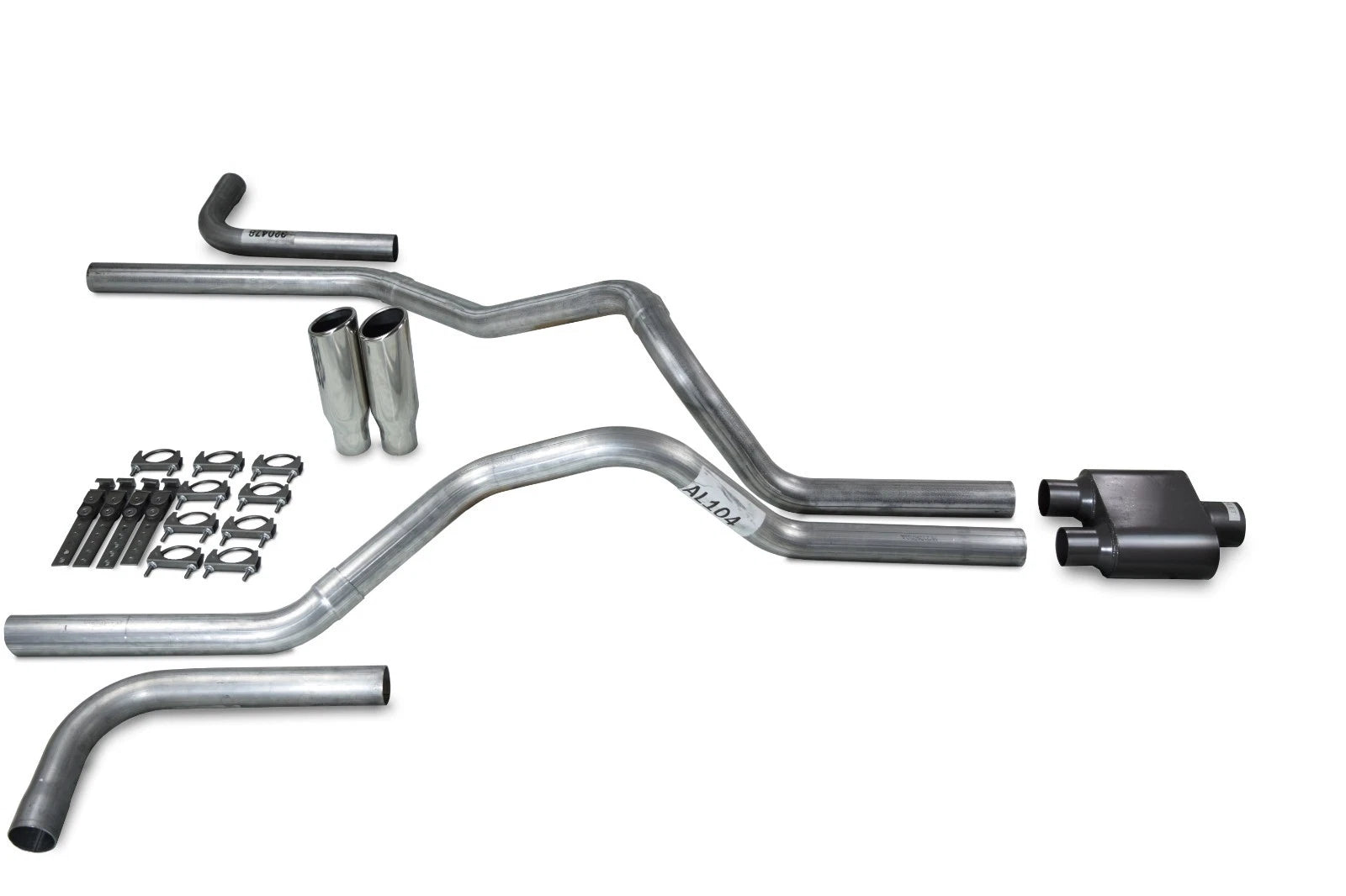 2.5" Dual Exhaust Kit for Ford F-150 (2004–2014) - Clamp on Tips, Side Exit