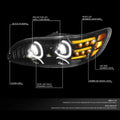 LED DRL Turn Signal Projector Headlight Lamp for Peterbilt 325-387 (1999–2020)