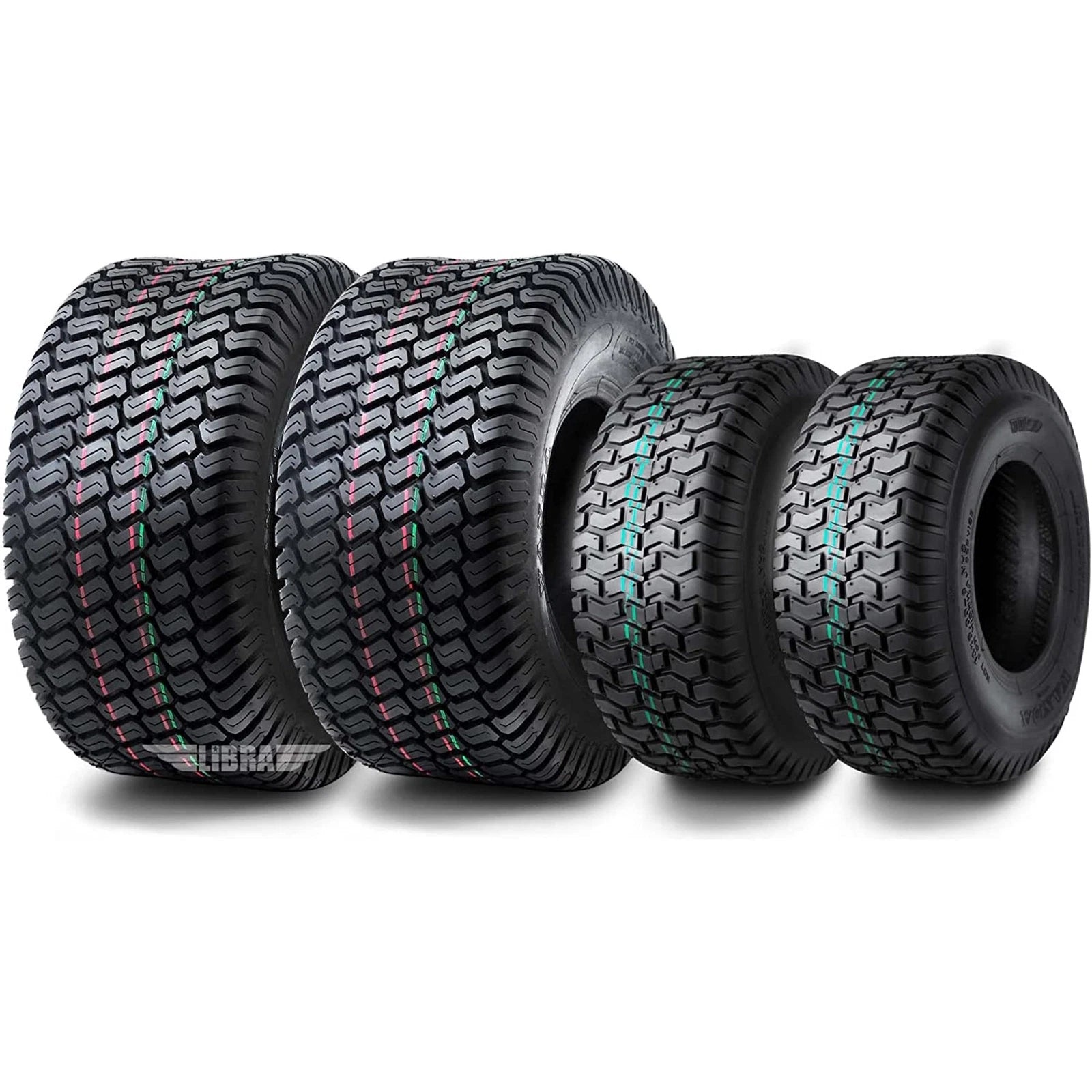 Set of 4 Wanda Lawn Mower Turf Tires 13x5-6 & 18x8.50-8 4PR -13106/13028