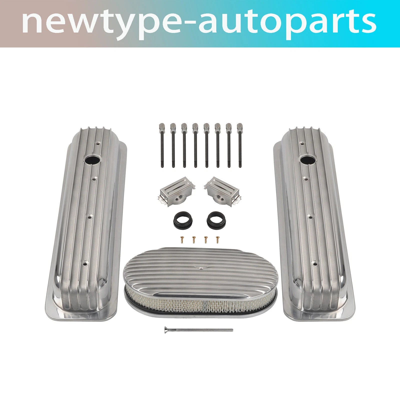 Short Valve Covers & 15" Oval Air Cleaner for Chevy 350 (1987–1997)