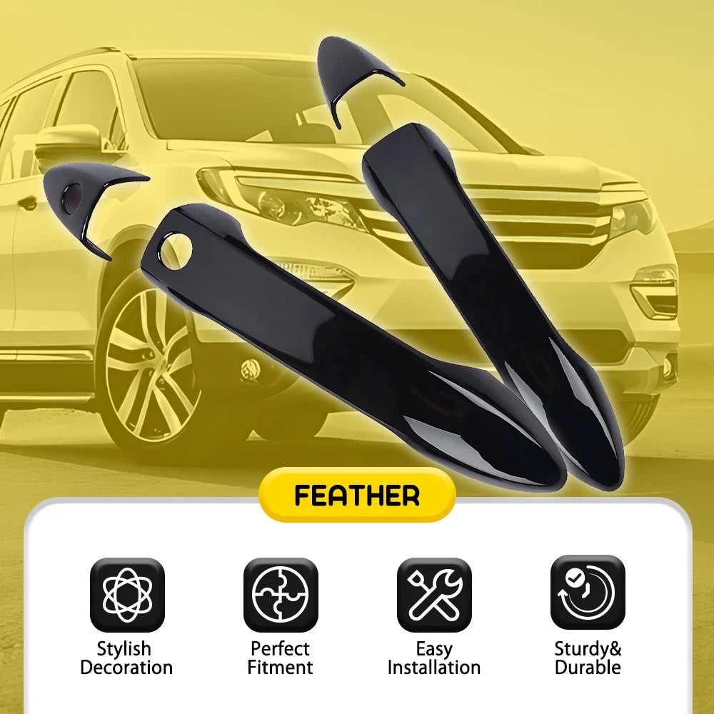 Gloss Black Door Handle Covers for Honda Accord (2013–2017)