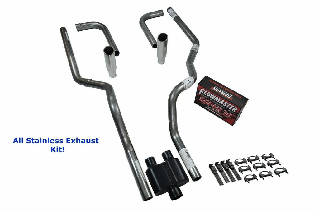 Dual Exhaust for Ford F-150 (1987–1997) Stainless Steel Side R Tip