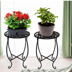 Set of 2 Elegant Metal Side Tables for Outdoor Decor (8 Inch Round)