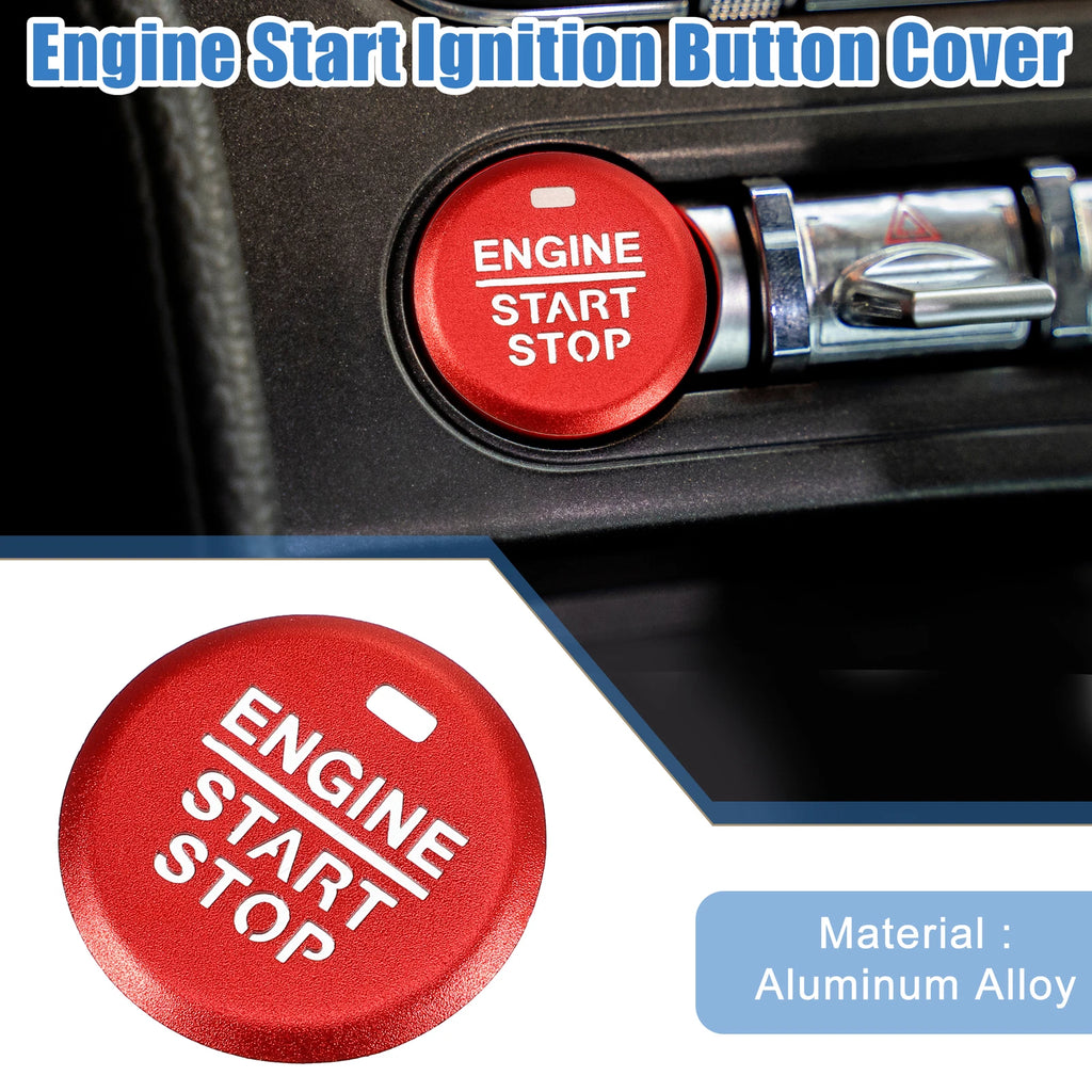 Ignition Button Cover Decal for Ford Mustang (2015–2021) Red