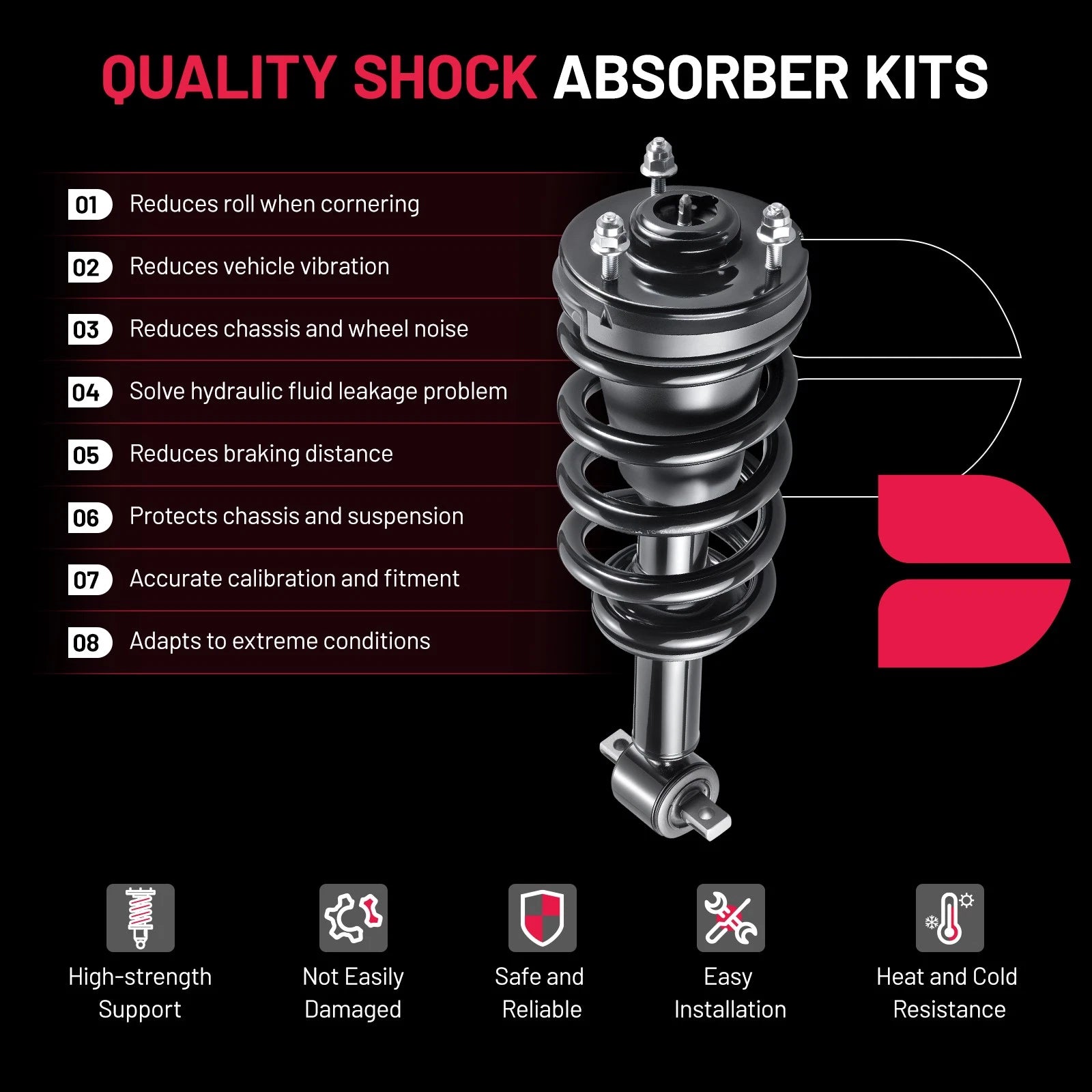 Front Struts with Coil Spring for Chevrolet GMC Silverado 1500 (2007-2013)