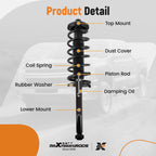 2X Rear Complete Struts with Coil Springs for Honda Accord (1998-2002)