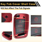 Car Key Case for VW Golf 7 Mk7, Tiguan, Touran, T-Roc, T-Cross, Polo (2013–2023) - 3 Buttons