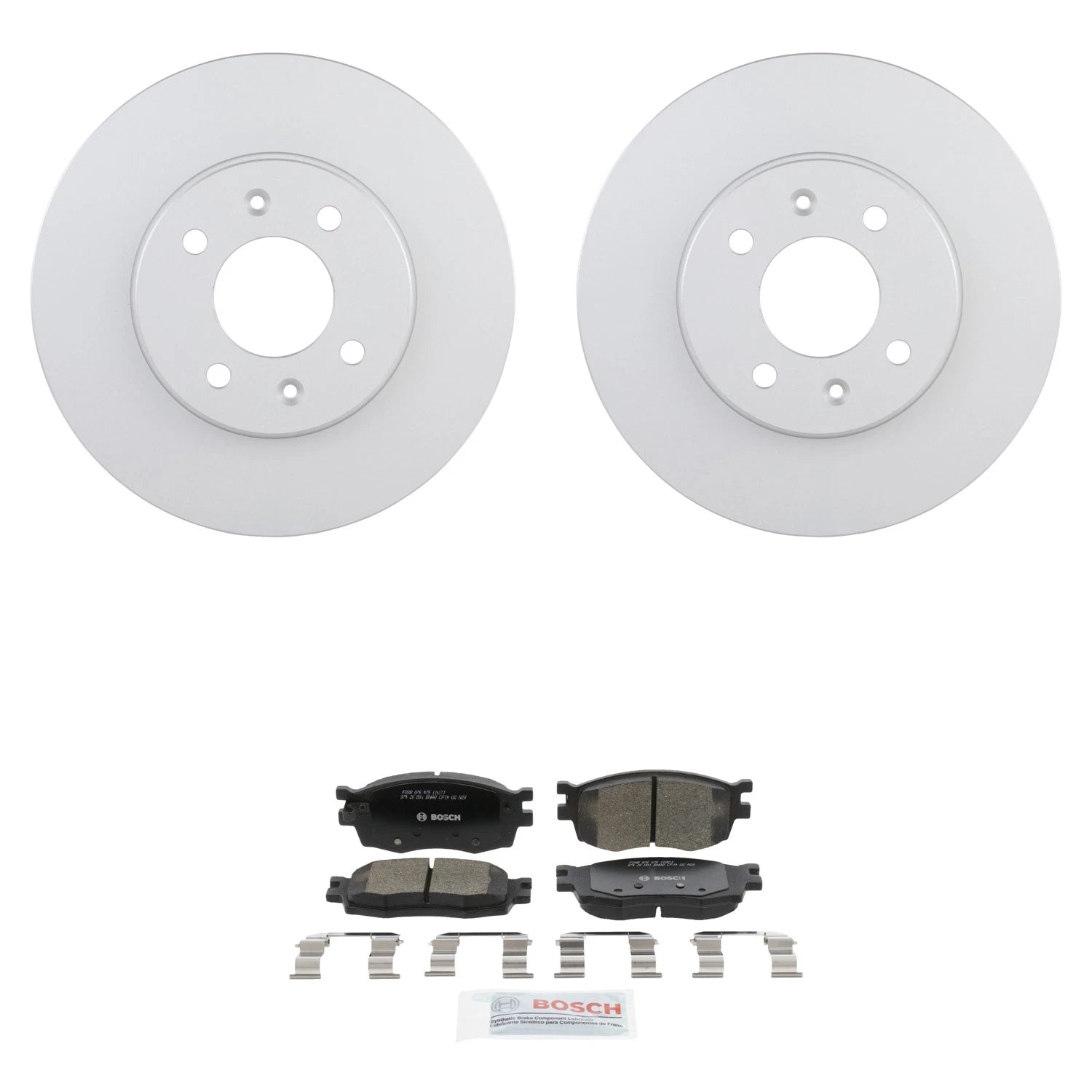 Front Rotors & Ceramic Disc Brake Pad Kit for Hyundai Accent, Kia Rio