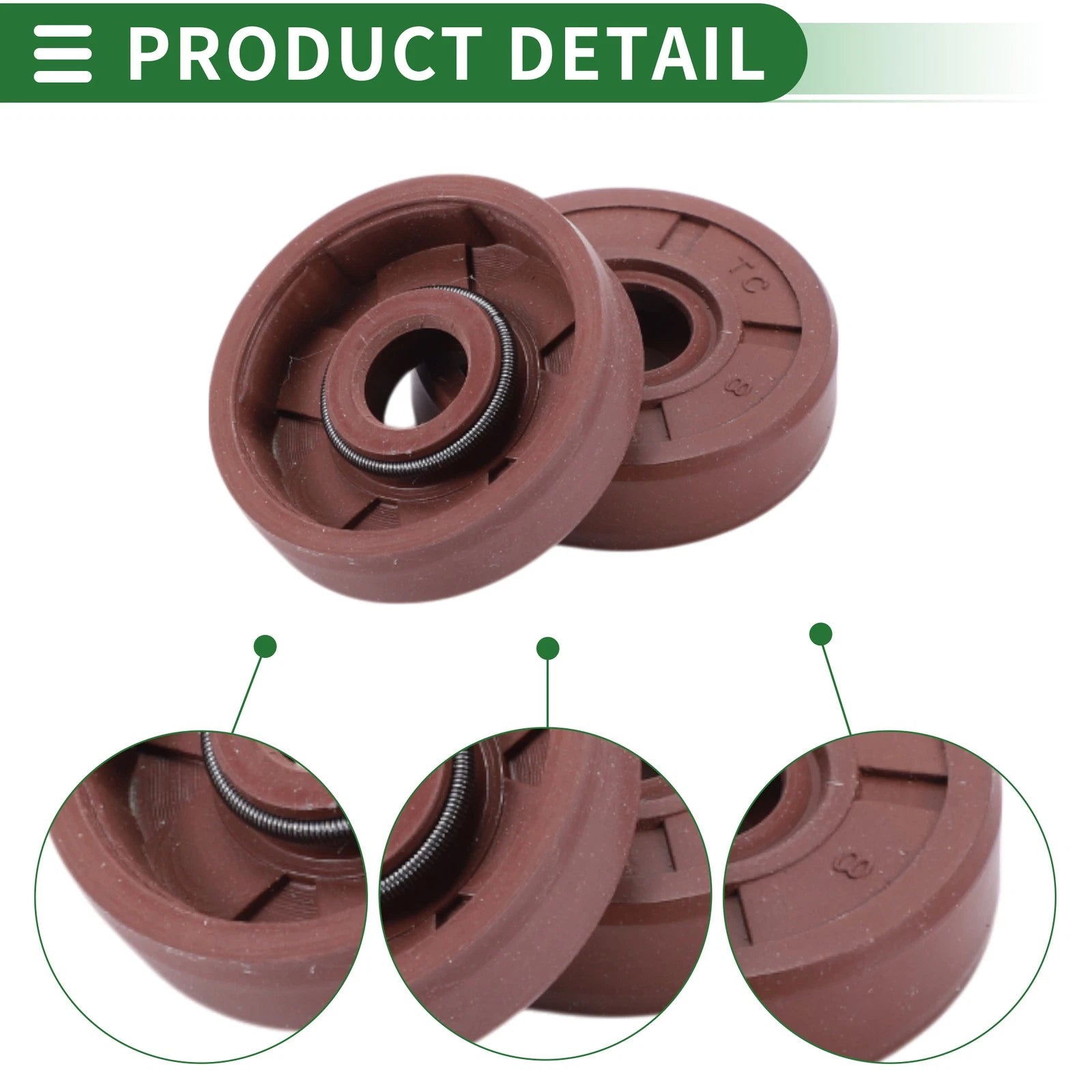 Set of 5 Oil Seal Ring 8x26x7mm for Rotary Shaft (Fluorine Rubber)