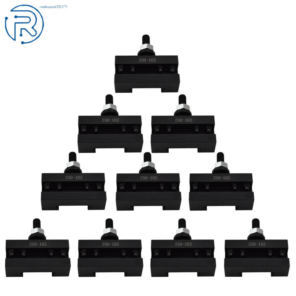 Set of 10 Quick Change Tool Post Holders for Lathe 6-12"