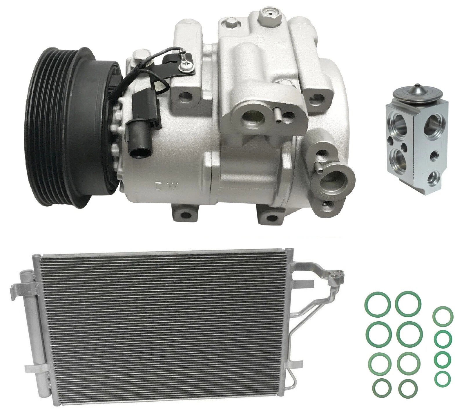 AC Compressor Kit With Condenser for Kia Forte Koup 2.0L (2010–2013)