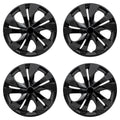 4 Black 15" Snap On Hub Caps Wheel Rim Full Covers for Nissan Versa 2020-2025