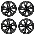 4 Black 15" Snap On Hub Caps Wheel Rim Full Covers for Nissan Versa 2020-2025