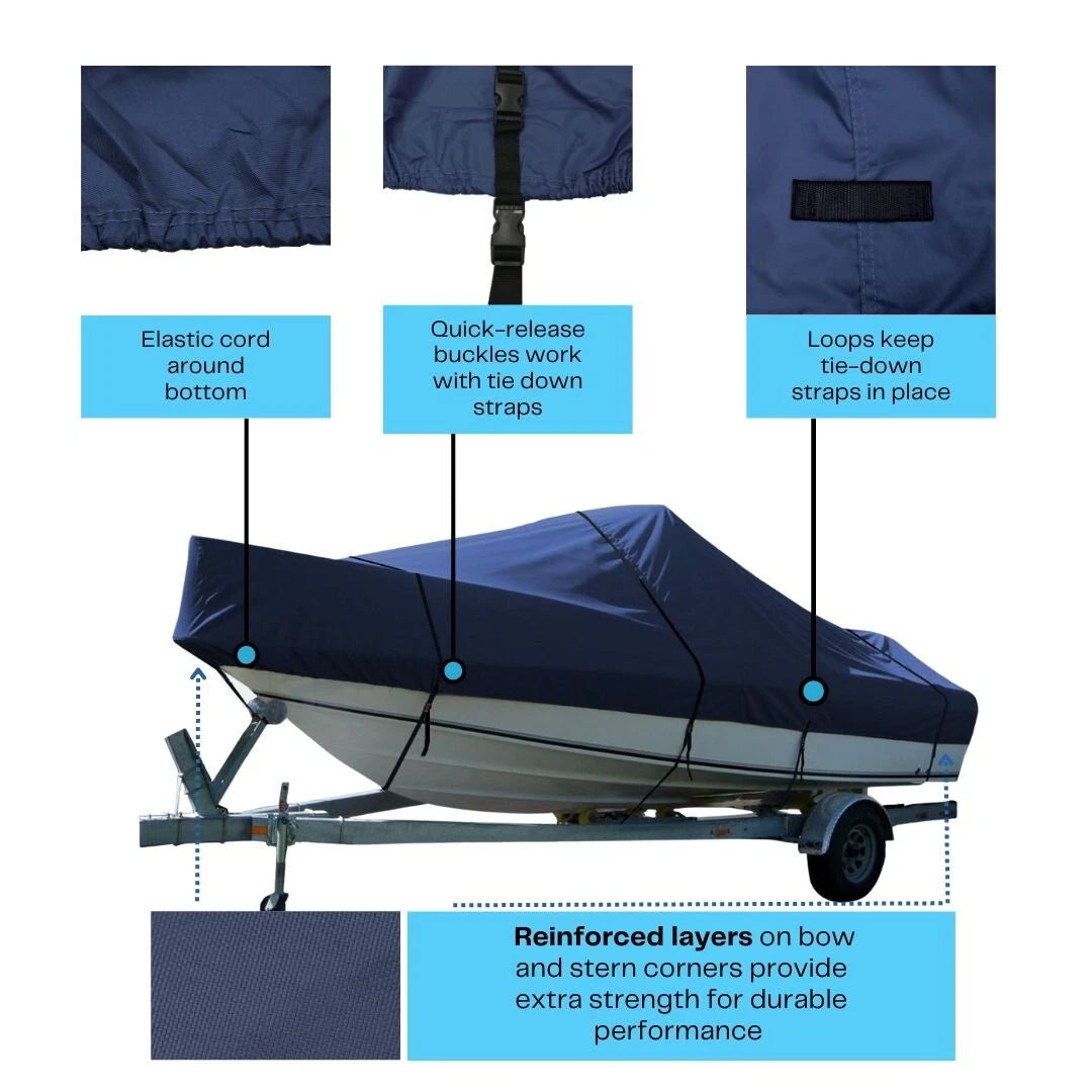 Waterproof Trailerable Boat Storage Cover for Rinker Captiva 246 CC