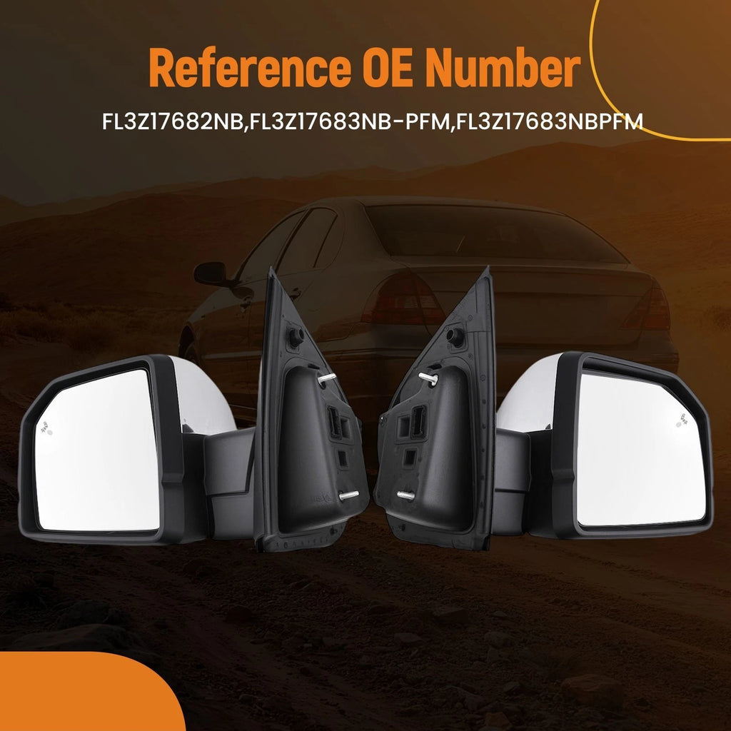 Passenger Side Mirror for Ford F-150 (2015–2018) Chrome