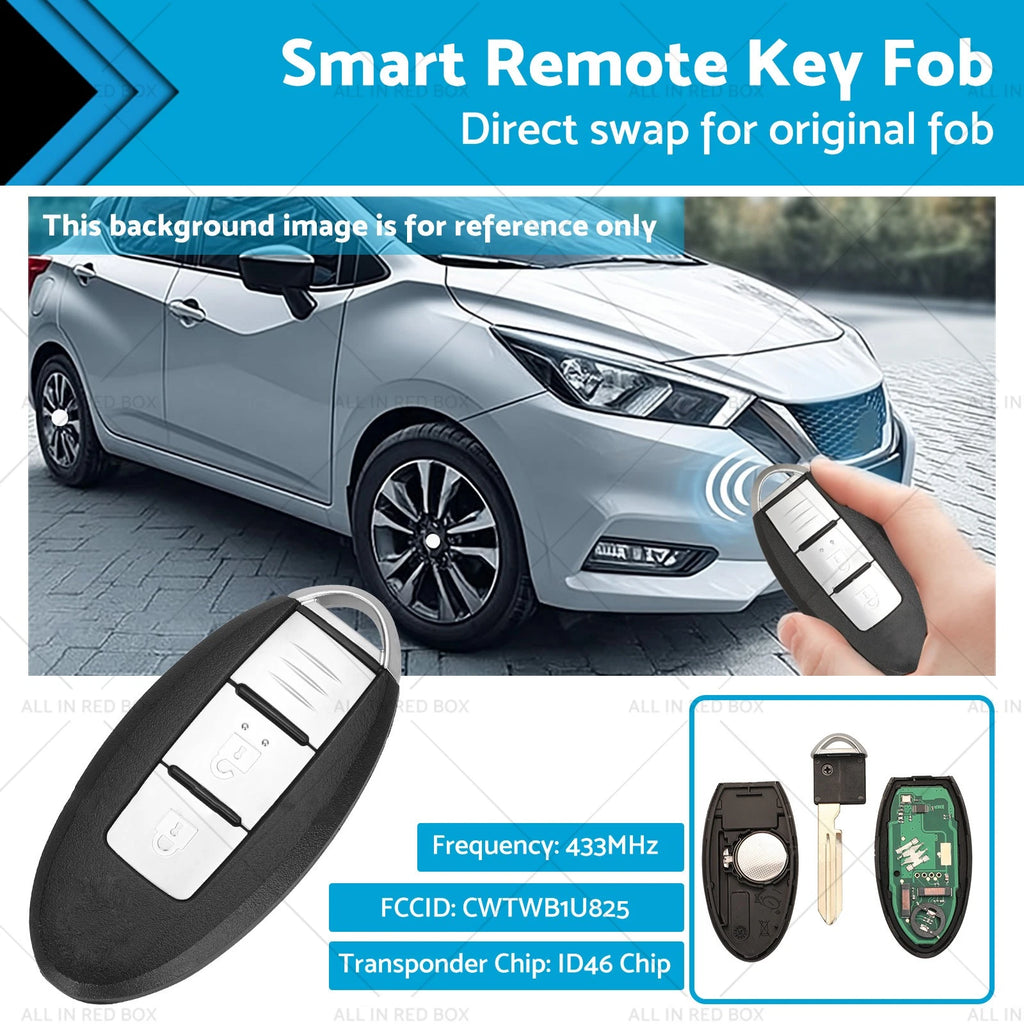 Smart Remote Key Fob for Nissan Micra Juke Note Leaf Navara Cube (2010–2023)