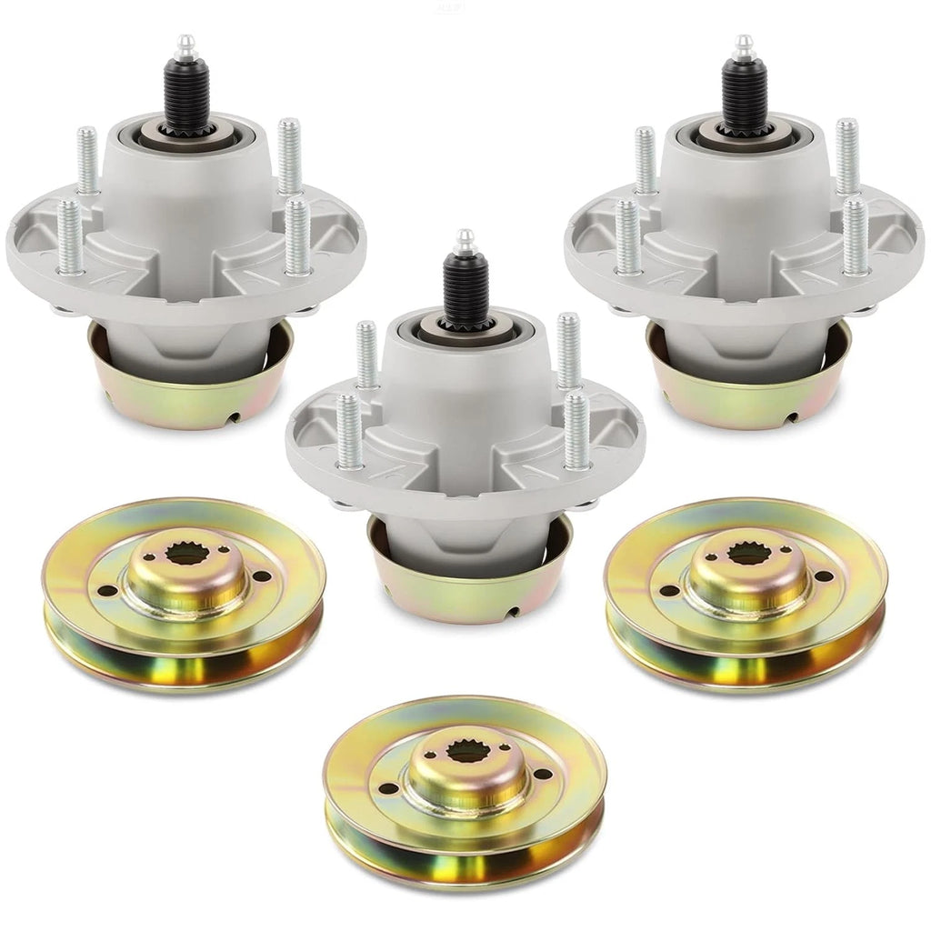 3X Deck Spindle & Pulley for John Deere Z425 Z435 Z445 (48" 54")