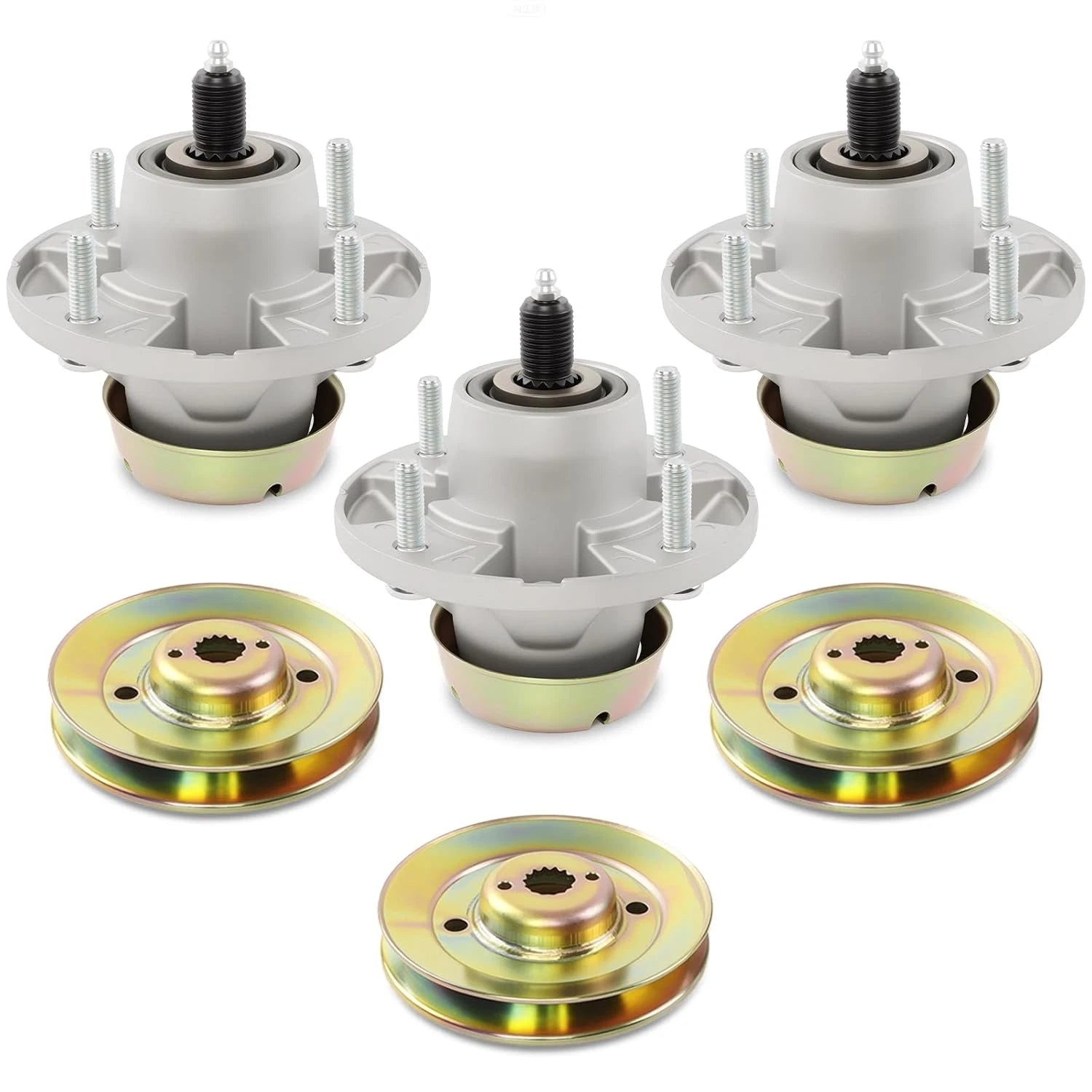 3X Deck Spindle & Pulley for John Deere Z425 Z435 Z445 (48" 54")