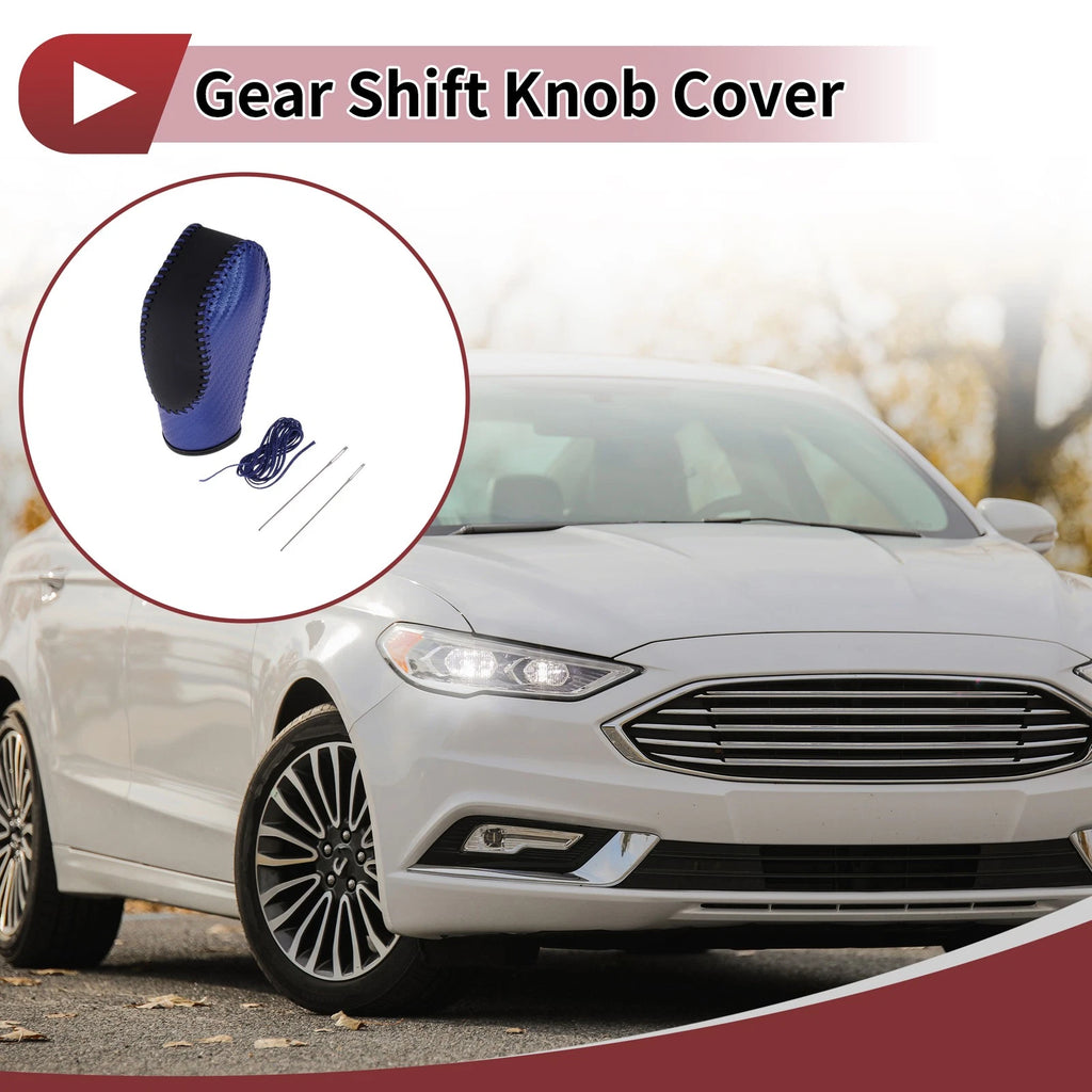Gear Shift Knob Cover for Ford Fusion (2013–2016) Blue Black