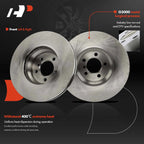 Front Disc Brake Rotors & Ceramic Pads for BMW 745i 2002-2005