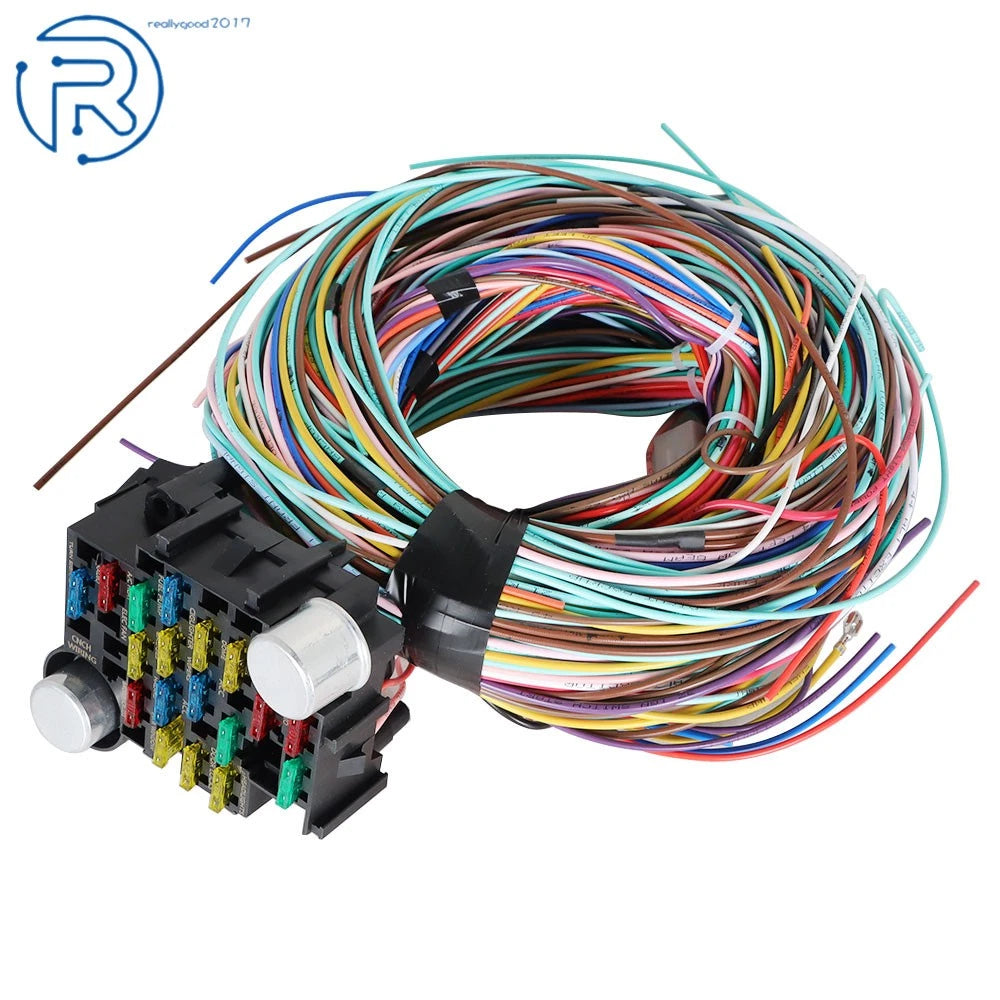21 Circuit Wiring Harness for Chevy Ford Hotrods (Universal)