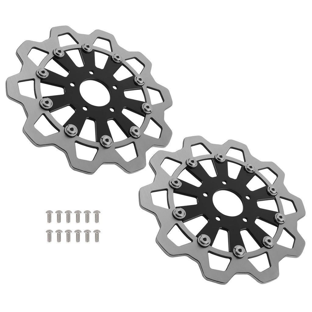 Pair of 11.8" Floating Front Brake Rotors for Harley Touring (2008–2019) Softail (2015–2024)