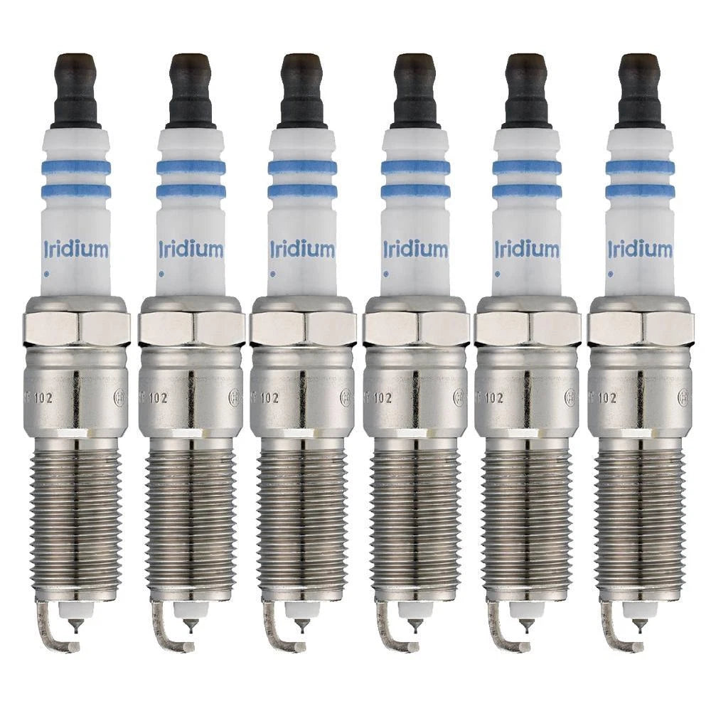 Set of 6 Spark Plugs for Chrysler VW Dodge Jeep V6 (Bosch Double Iridium 9661)
