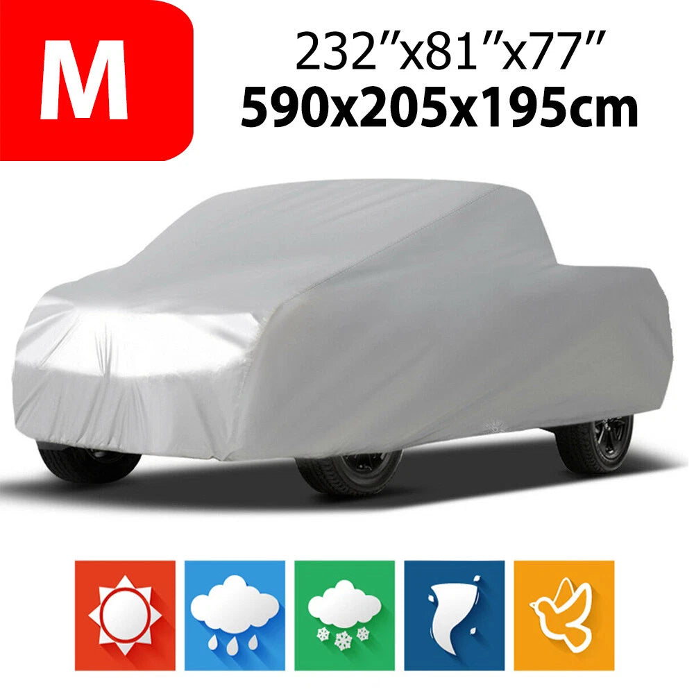 Full Car Cover for Pickup Truck (Waterproof, UV, Rain, Dust Protection)